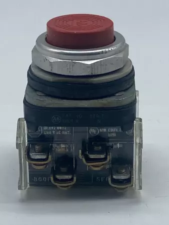 Allen-Bradley 800T-B SER.N Red Pushbutton W/800T-XA Contactor Block 
