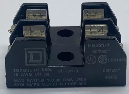 Bussmann LR21455 Class H Fuse Holder, 250V 30A 