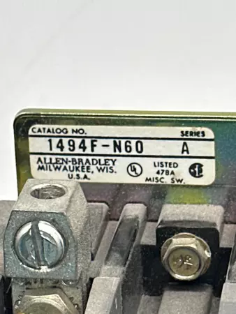 Allen-Bradley 1494F-N60 Disconnect Switch, 600VAC 250VDC 60A 