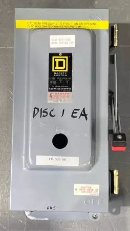 Square D HU362AWK Disconnect Switch, 600VACDC 60A 