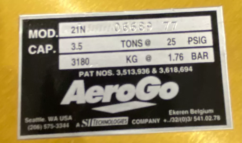 AeroGo 2AP28N72X Air Caster Rigging and Load Module System 