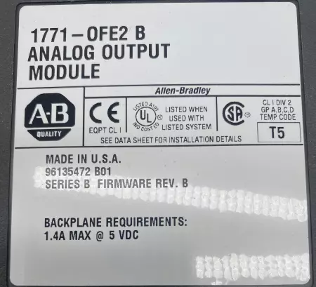 Allen-Bradley 1771-0FE2 SER.B Analog Output Module 