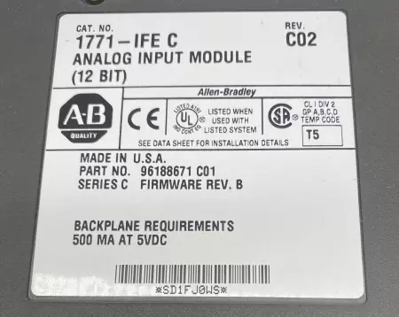 Allen-Bradley 1771-IFE Analog Input Module 