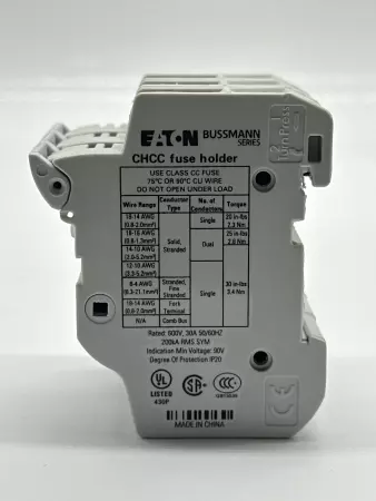 Bussmann CHCC 3-Pole Fuse Holder, 30Amp 600V 
