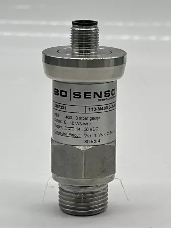 BD Sensors 110-M400-3-3-M10-F00-1-000 Pressure Transmitter -400/0mBar 