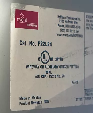 Hoffman F22L24 Wireway, 2