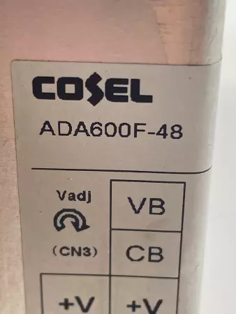 Cosel ADA600F-48 Power Supply, In 120-240VAC 5.9A, Out 48VDC 12.5A 