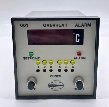 Contronautics Inc. TYPE K 601 Temperature Control Monitor W/Overheat Alarm 