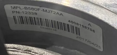 Allen-Bradley MPL-B580F-MJ72AA SER.A AC Servo Motor, 9.6HP 