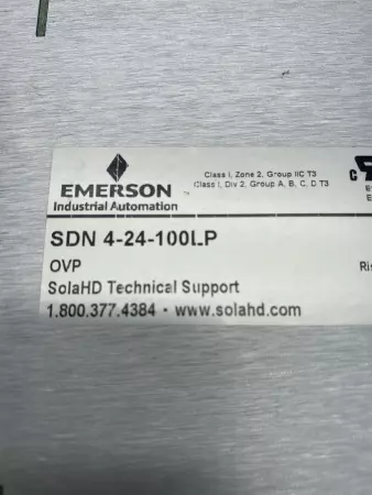 Sola SDN 4-24-100LP Power Supply, Class 2  115/230VAC 2.1/1A 50/60Hz 