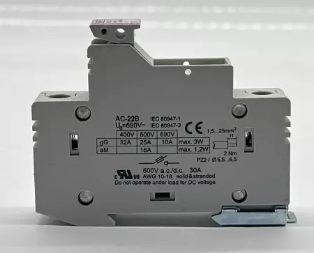 ETI VLC 10 Single-Pole Fuse Holder, 690VAC/DC 10Amp 