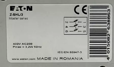 Eaton Z-SHL/3 Cylindrical Fuse Switch 3-Pole 10x38mm 