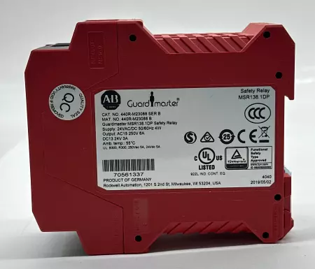 Allen-Bradley 440R-M23088 Guardmaster® Safety Relay 24VAC/DC 4W 