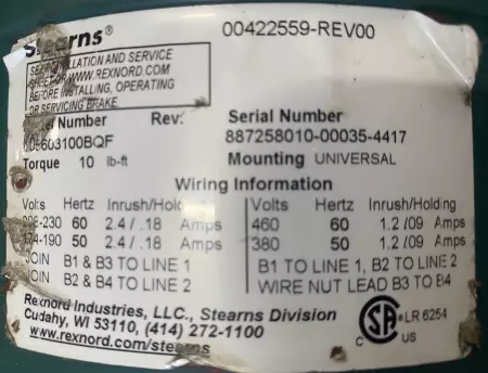 Leeson Electric C145T17F.B103A WattSaver AC Motor, 2HP Frame 145T 