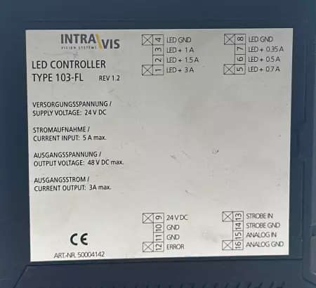 IntraVis Vision Systems TYPE 103-FL Led Controller 