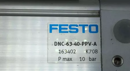 Festo FENG-63-0040 Guide Unit W/Festo DNC-63-40-PPV-A Pneumatic Cylinder 