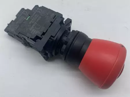 Allen-Bradley 800F-N3R Red Illuminated E-Stop Push/Pull Button W/Contact Block 
