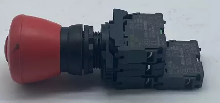 Allen-Bradley 800F-N3R Red Illuminated E-Stop Push/Pull Button W/Contact Block 