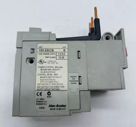 Allen-Bradley 193-EECB SER.B Overload Relay, 600V 1-5Amp 