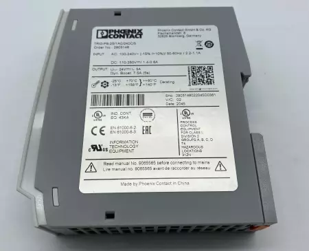 Phoenix Contact TRIO-PS-2G/1AC/24DC/5 Power Supply, Out 24VDC 5A 