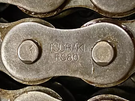 Tsubaki RS80 Roller Chain, Riveted, 10 Feet 