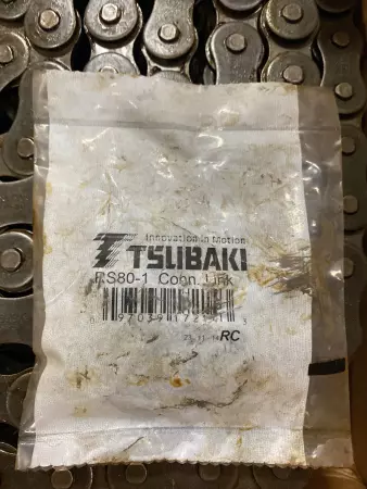 Tsubaki RS80 Roller Chain, Riveted, 10 Feet 