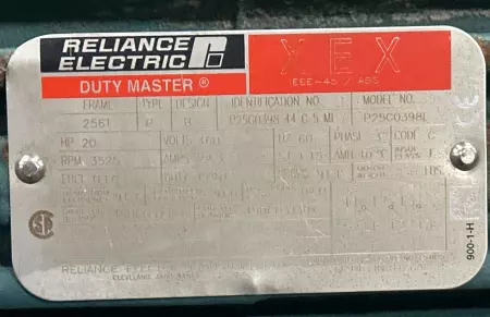 Reliance Electric P25C0398 Duty Master® AC Motor 20HP, Frame 256T 