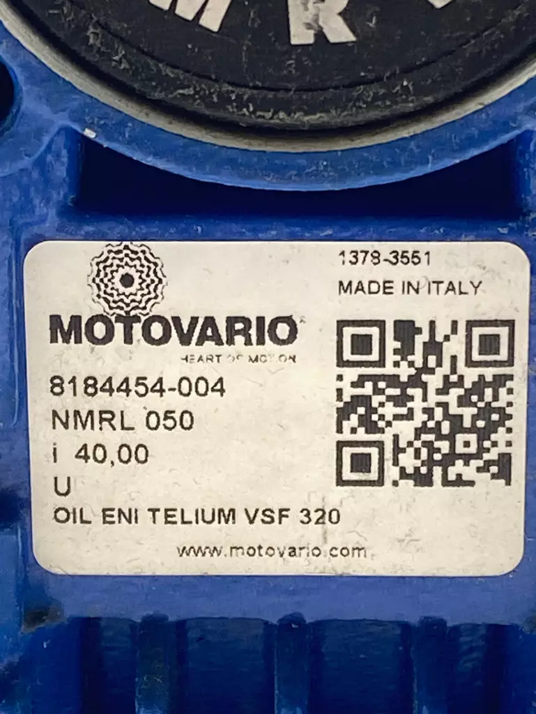 Motovario NMRL 050 Gear Box Reducer Oil Agip Telium VSF 320 