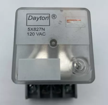 Dayton 5X827N Relay 120VAC 12Amp, W/27E891 Socket 