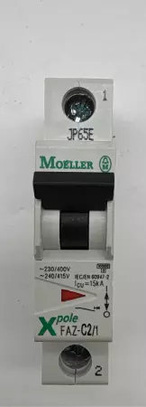 Moeller FAZ-C2/1 1-Pole Circuit Breaker, 230/400V 2Amp 