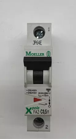 Moeller FAZ-C0.5/1 1-Pole Circuit Breaker, 240-415V 0.5Amp 