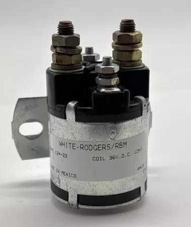 White-Rodgers 124-22 36VDC Solenoid Relay Continuous Duty Contactor 