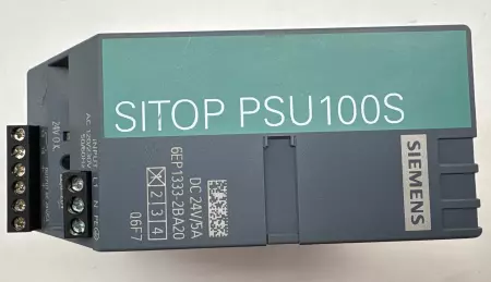 Siemens PSU100S Sitop DC Power Supply, Input 120/230VAC Out 24VDC 