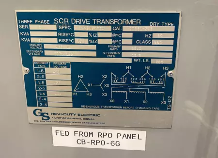 General Signal DT661H20S Heavy-Duty General Purpose Transformer 20KVA 