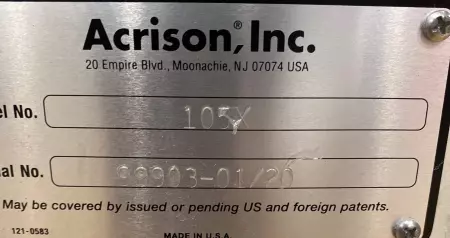 Acrison 105X GPDF Volumetric Feeder W/1HP Motor 