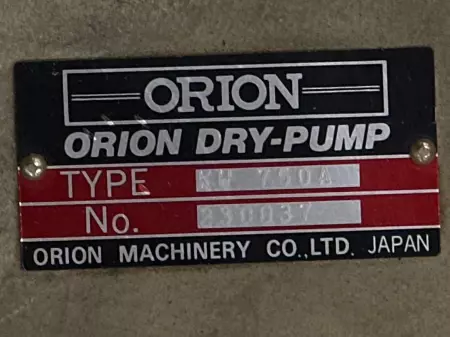 Orion KH 750A W/ SF-JR Dry Pump W/Mitsubishi Motor 0.75kW 