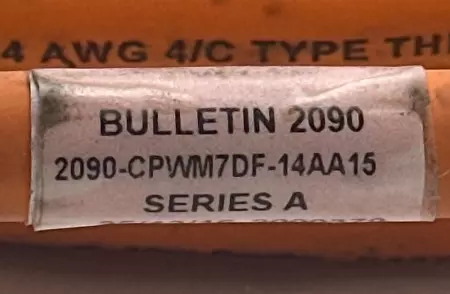 Allen-Bradley 2090-CPWM7DF-14AA15 SER.A Motor Feedback Cable, 600V 14AWG 45Ft 