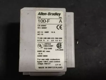 Allen-Bradley 100-F-C22 Auxiliary Contact Block 