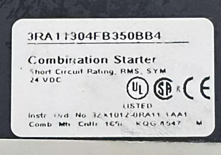 Siemens 3RV1031-4FA10 Motor Circuit Breaker 28-40A W/ 3RT1035-1B..0 Contactor 