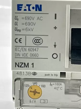 Eaton NZM-N1-A160 Circuit Breaker 690VAC 160Amp Cosmetic Sign 