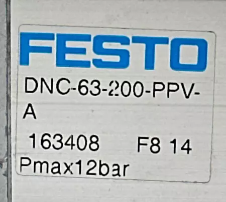 Festo DNC-63-200-PPV-A Pneumatic Cylinder, 63mm Bore 200mm Stroke 