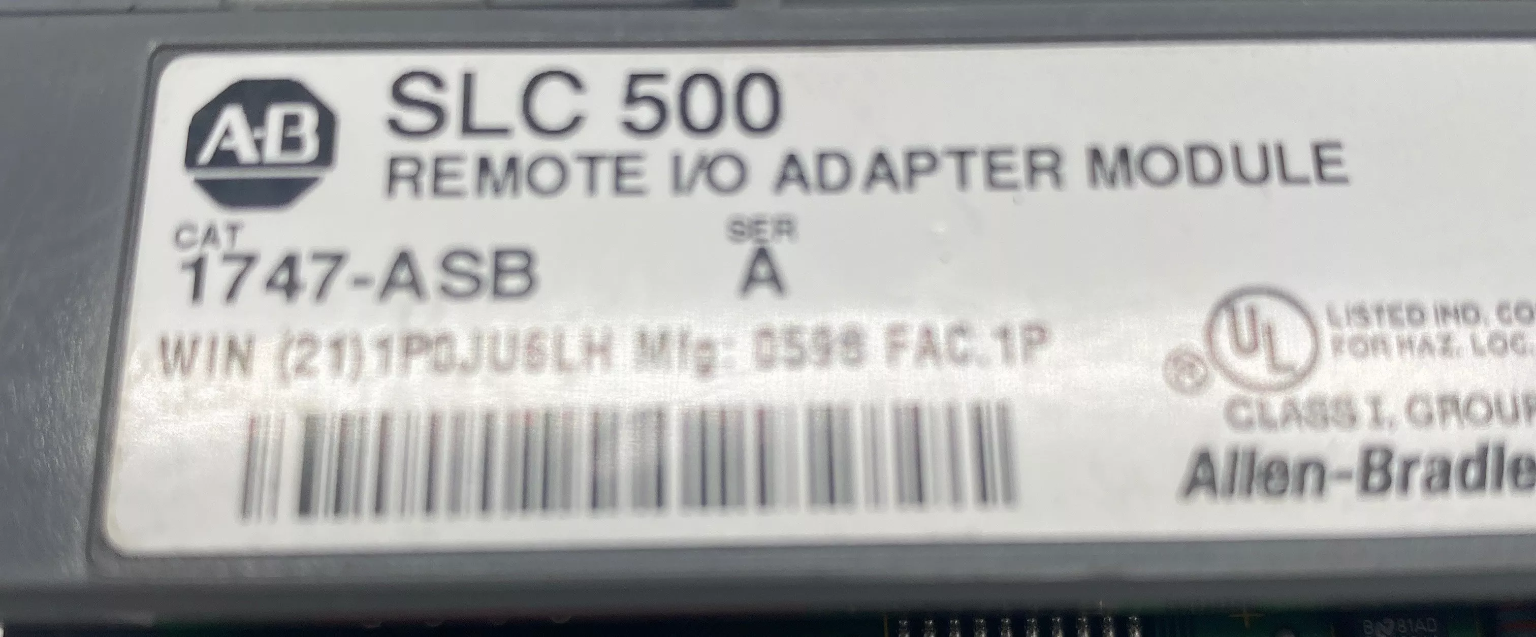 Allen-Bradley 1747-ASB SER.A SLC500 I/O Adapter Module