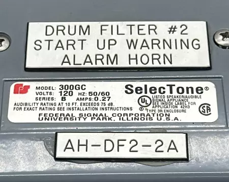 Federal Signal 300GC SelecTone®Amplified Speaker 120 VAC 