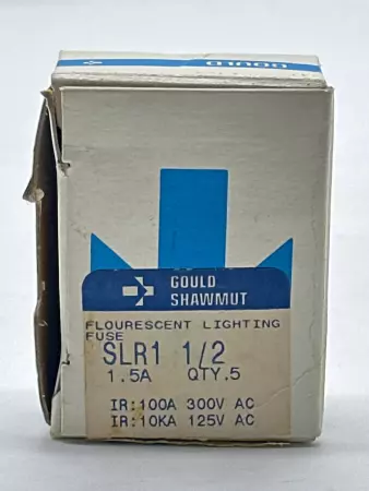 Gould Shawmut SLR1 1/2 Fluorescent Lighting Fuse 1.5A 300VAC Lot of 5