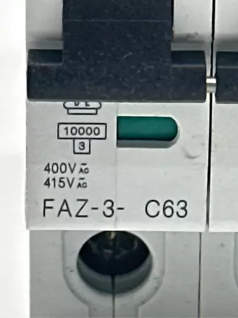 Moeller FAZ-3-C63 3-Pole Circuit Breaker 