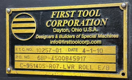 First Tool Corporation 10257-01 CPW End Bond Assembly 