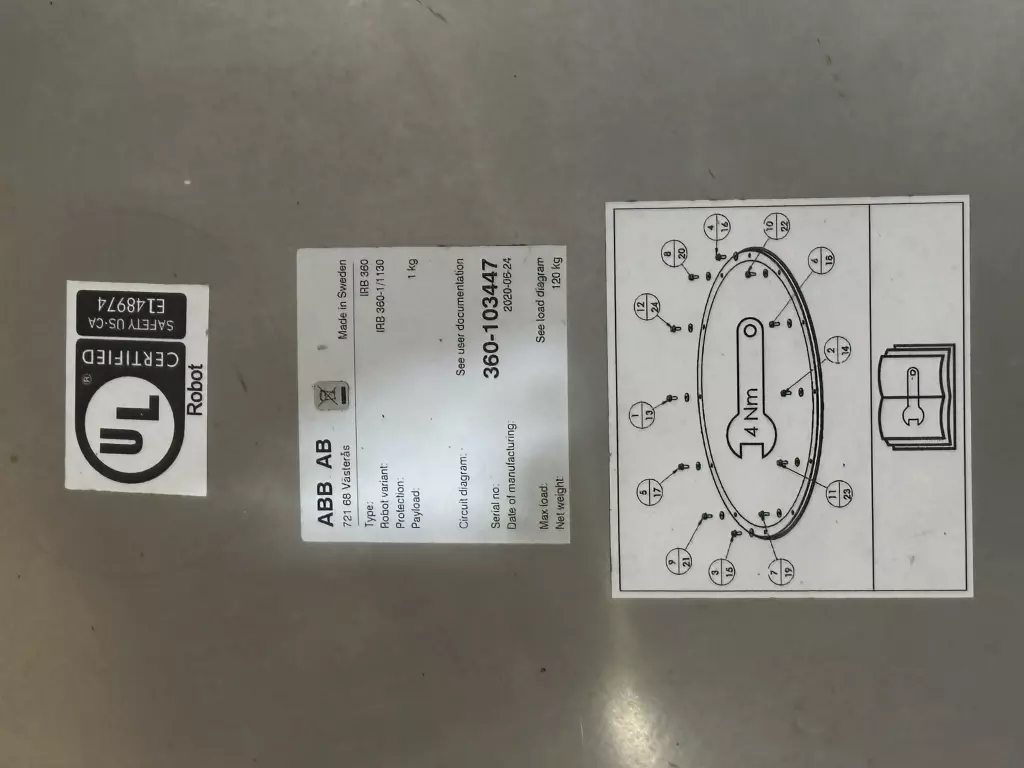 ABB 360-103447 Pick and Place Robot, Allen Bradley Controls 