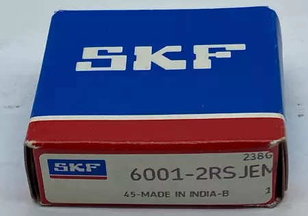 SKF 6001-2RS JEM Deep Groove Ball Bearing, Bore 12mm Width 8mm 