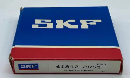 SKF 61812-2RS1 Deep Groove Ball Bearing, Bore 60mm Width 10mm 