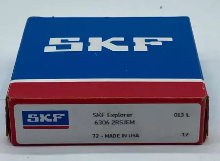 SKF 6306 2RSJEM Deep Groove Ball Bearing, Bore 30mm Width 19mm 